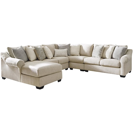 5 Piece Sectional Sofa with Corner Chaise