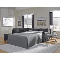 2 Piece Right Arm Facing Sleeper Sofa, Left Arm Facing Chaise Sectional and Chair Set