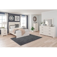 3 Piece Full Panel Bed, 6 Drawer Dresser, 2 Drawer Nightstand and 4 Drawer Chest Set