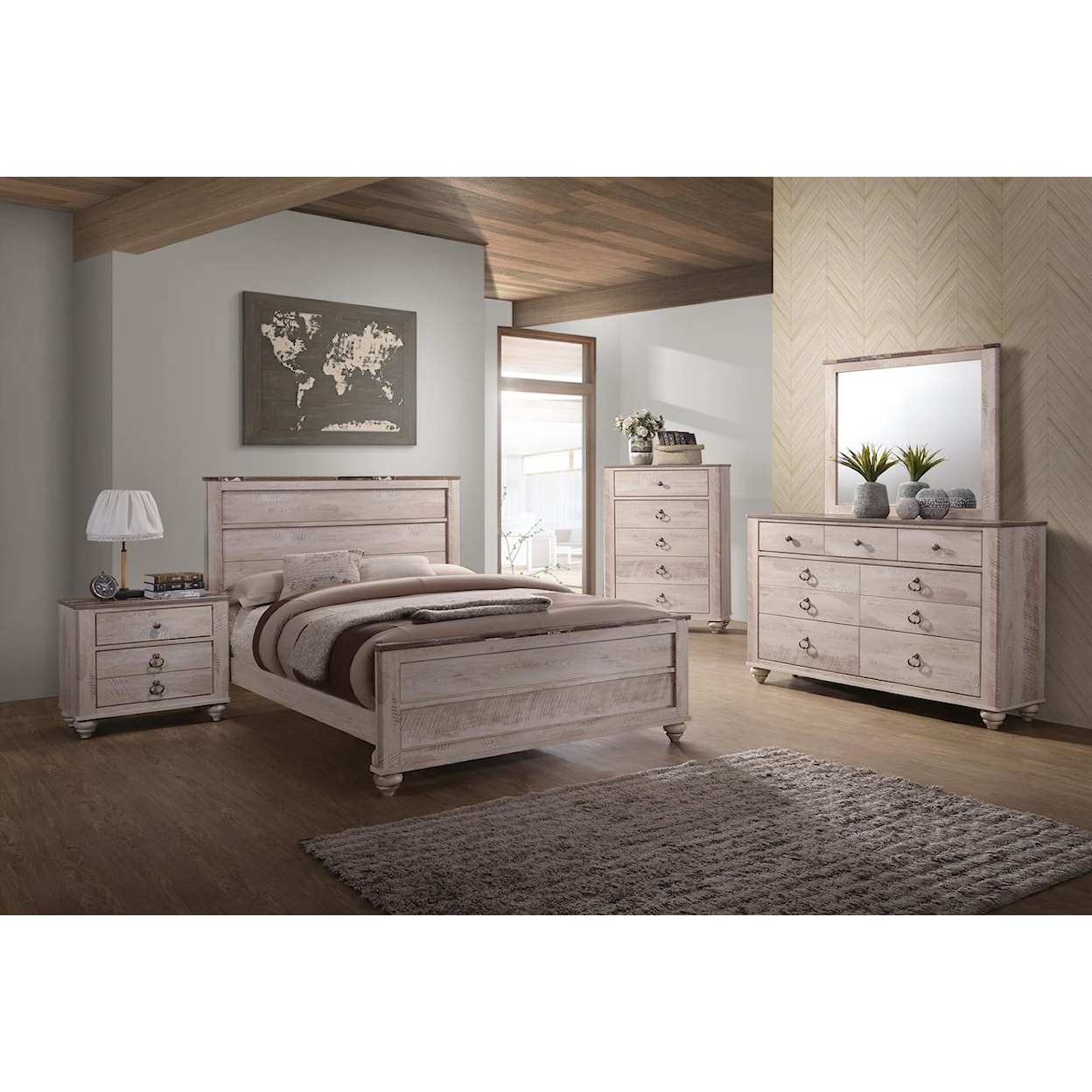 Lifestyle C7302A 6 Piece Full Bedroom Group