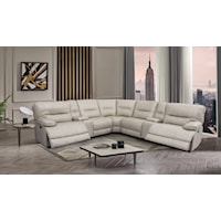 6 Piece 3 Power Recliner Sectional with Power Headrests