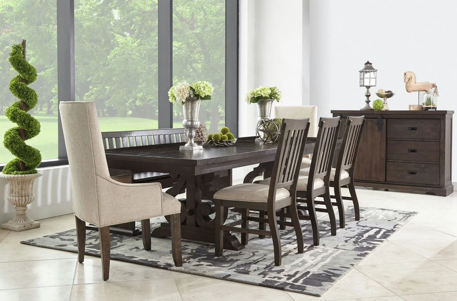 Elements International Stone 389212300 10 Piece Dining Set Sam Levitz