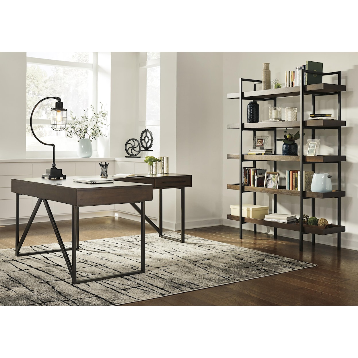 Signature Design by Ashley Starmore Home Office Small Desk and Desk Return, Offi