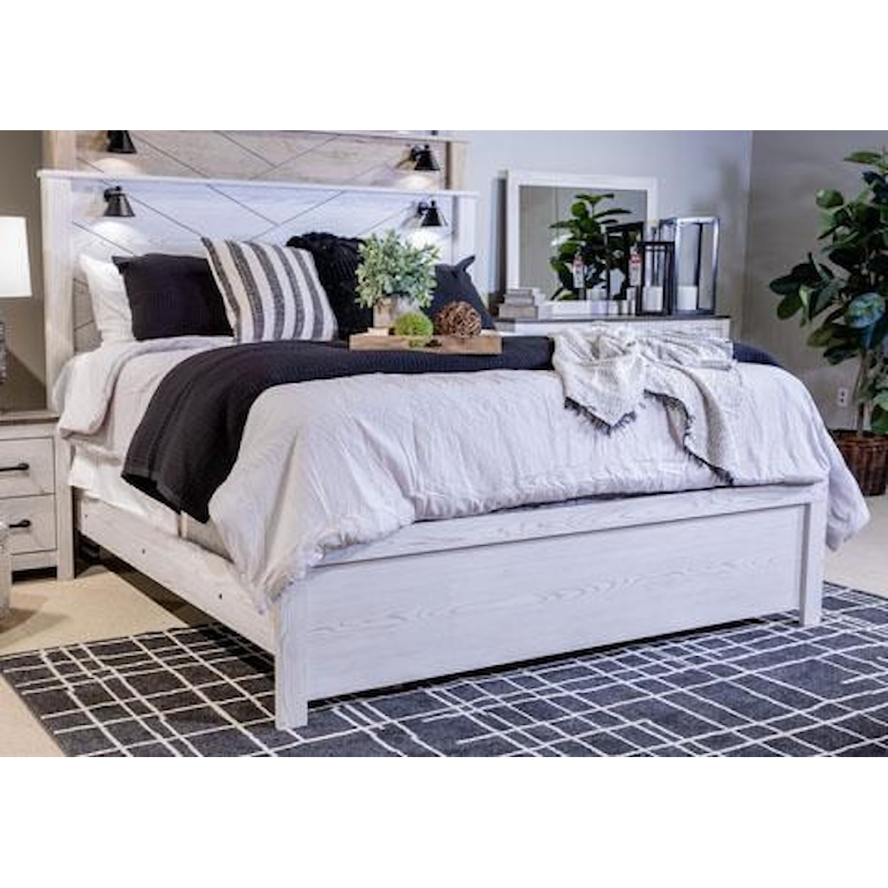 Signature Design by Ashley Gerridan King Panel Bed with Lights