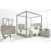 5 Piece King Canopy Bedroom Set with Dresser