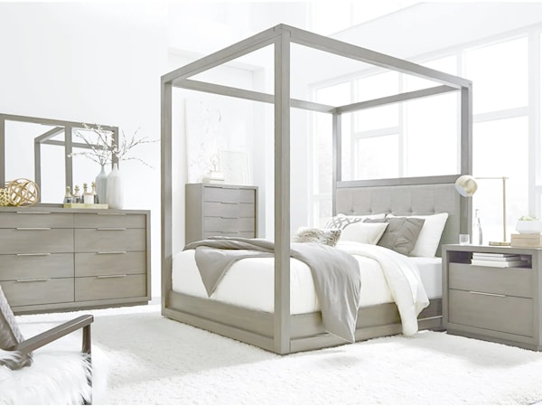 5 Piece King Canopy Bedroom Set