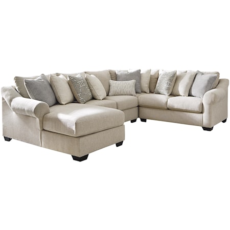 4 Piece Sectional Sofa Chaise Set