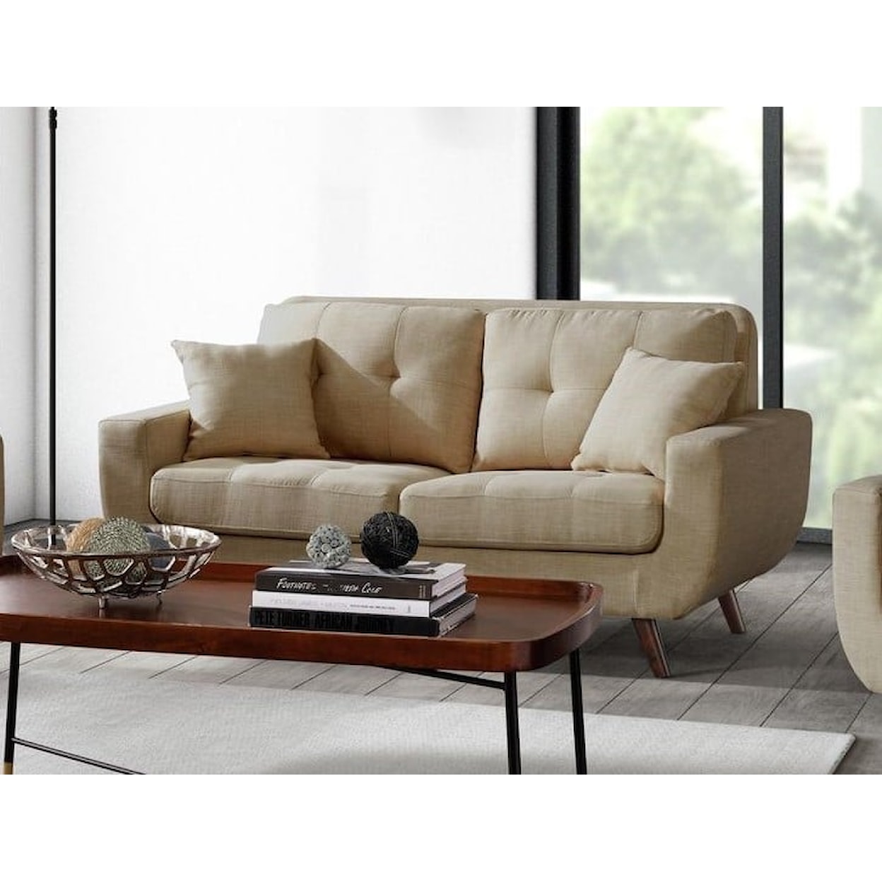 Elements International Freeport Modern Loveseat