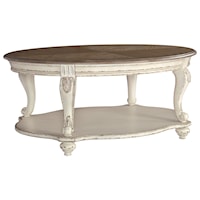 Oval Cocktail Table, Round End Table and Sofa Table Set