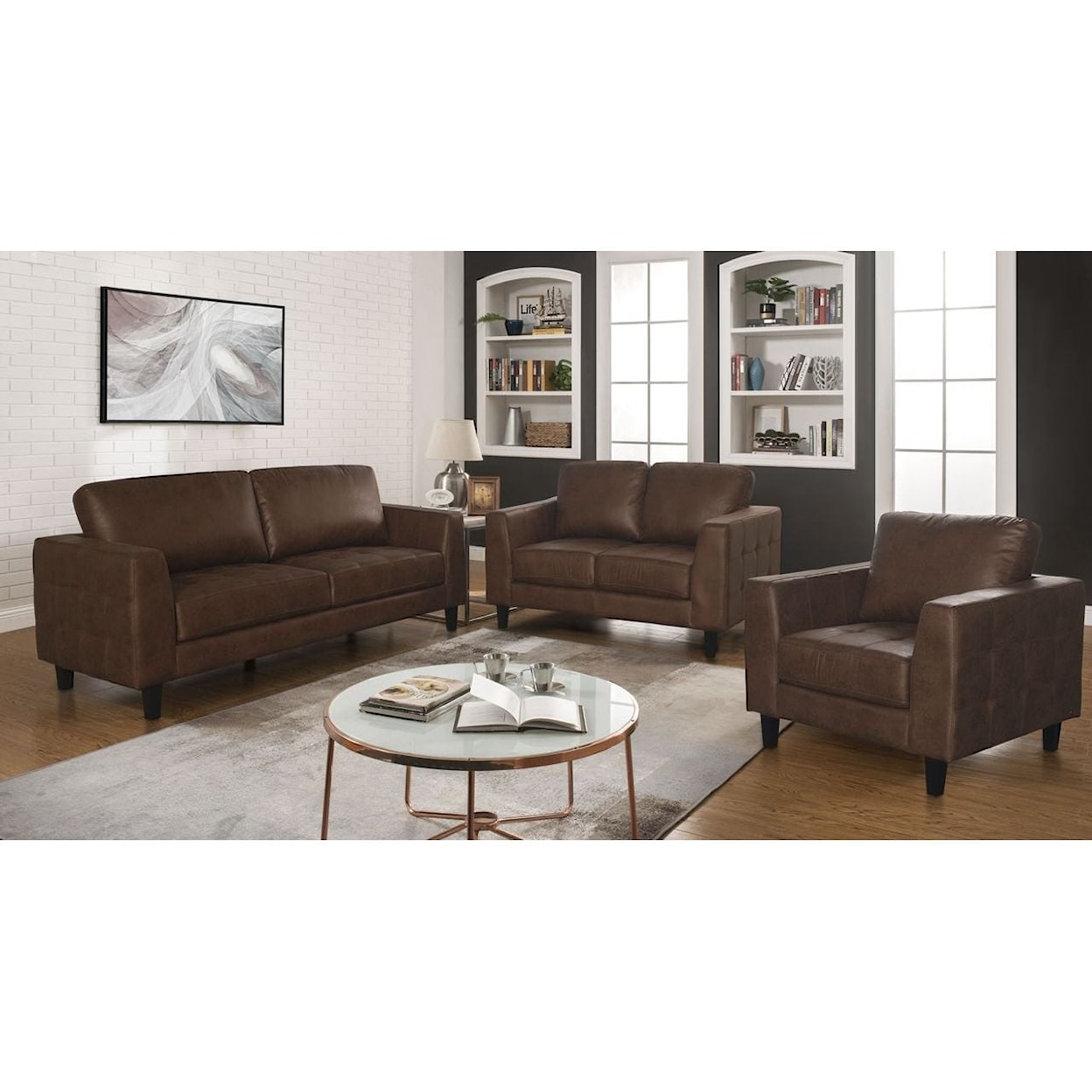 Lifestyle 9320 Faux Suede Loveseat