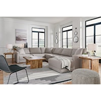 5 Piece Sectional Sofa with Right Arm Facing Chaise