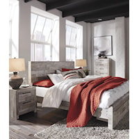 3 Piece Queen Panel Bed with 2 Drawer Storage, 2 Drawer Nightstand and 5 Drawer Chest Set