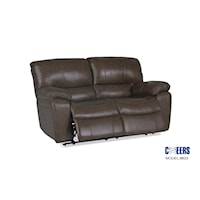 Leather Match Power Reclining Loveseat