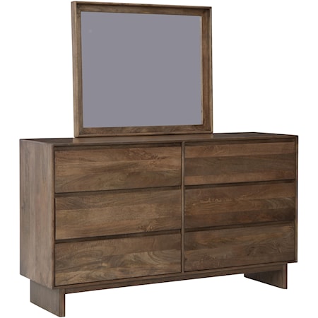 Dresser and Mirror Set