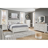 3 Piece King Sleigh Bed with 2 Storage Drawers, 2 Drawer Nightstand and 5 Drawer Chest Set