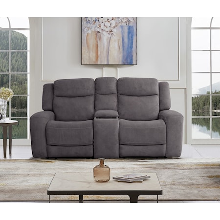 0-G Reclining Console Loveseat