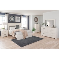 3 Piece Queen Panel Bed, 6 Drawer Dresser, 2 Drawer Nightstand and 4 Drawer Chest Set