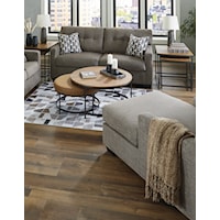 Contemporary 2 Piece Sofa and Chaise Living Room Set