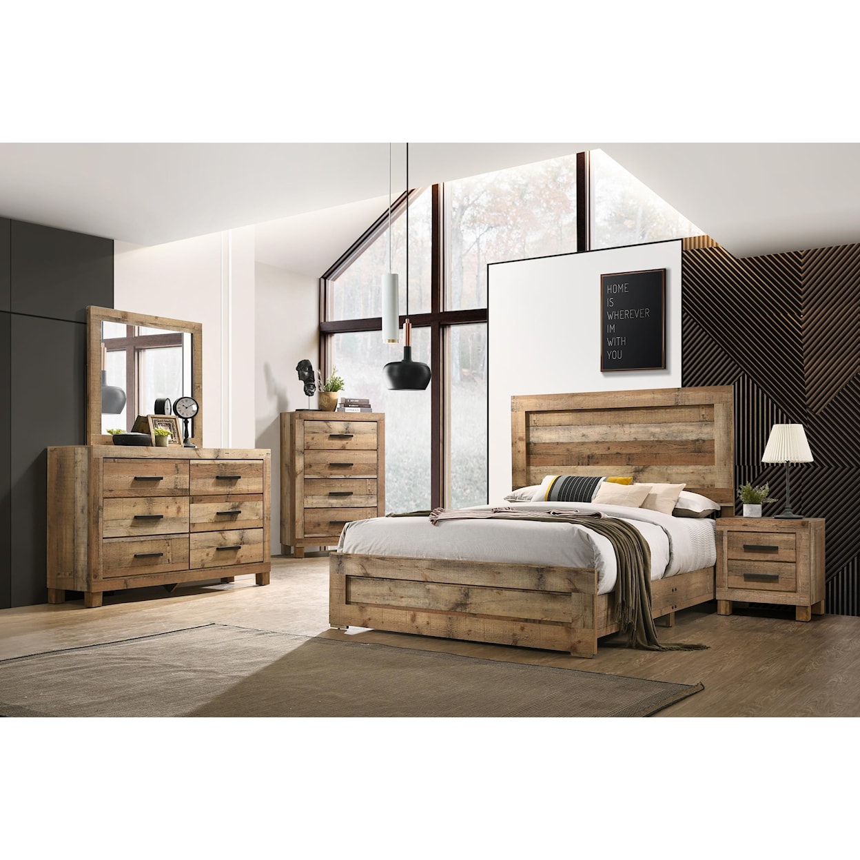 Lifestyle C8311A 5 Piece Queen Bedroom Group