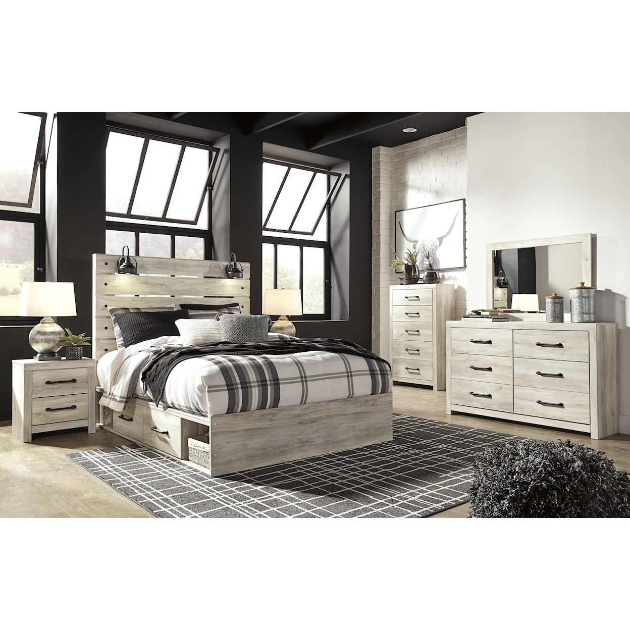 Signature Design by Ashley Drystan 7 Piece Queen Panel Bedroom Set