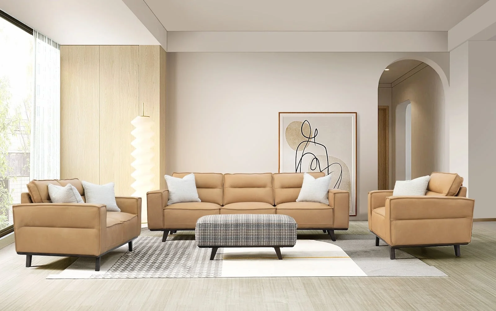 Royal Morris Living Dante 803300766 Sofa, Loveseat, and Arm Chair Sam