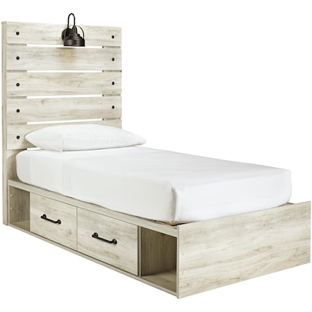 Full Panel Bed with 2 Storage Drawers