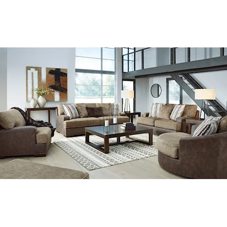 Sofa and Swivel Chair Set