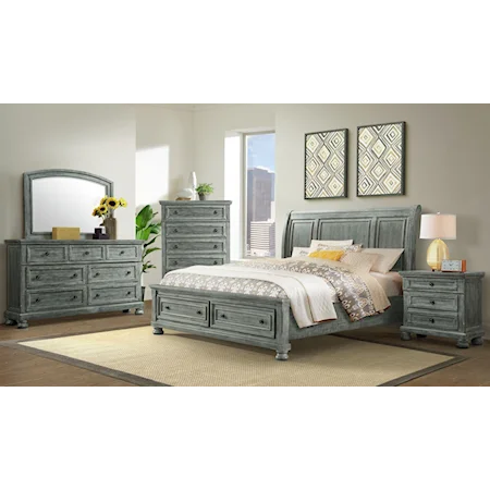 5 Piece Queen Bedroom Set with Dresser and Nightstand