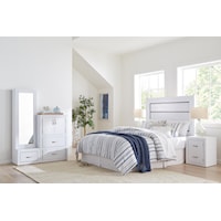 3 Piece Full Bedroom Headboard, Door Chest, and Nightstand