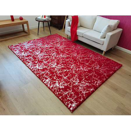RED SILVER 5X8 AREA RUG |