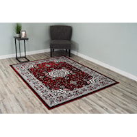 5 X 8 STAR AREA RUG RED |