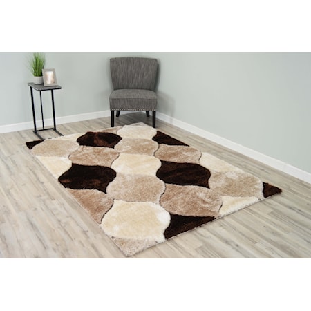 BROWN SHAGGY 5X8 AREA RUG |