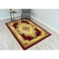 GLAMOUR 4X6 BURGANDY AREA RUG |