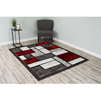 STAR 5X8 RED AREA RUG. |