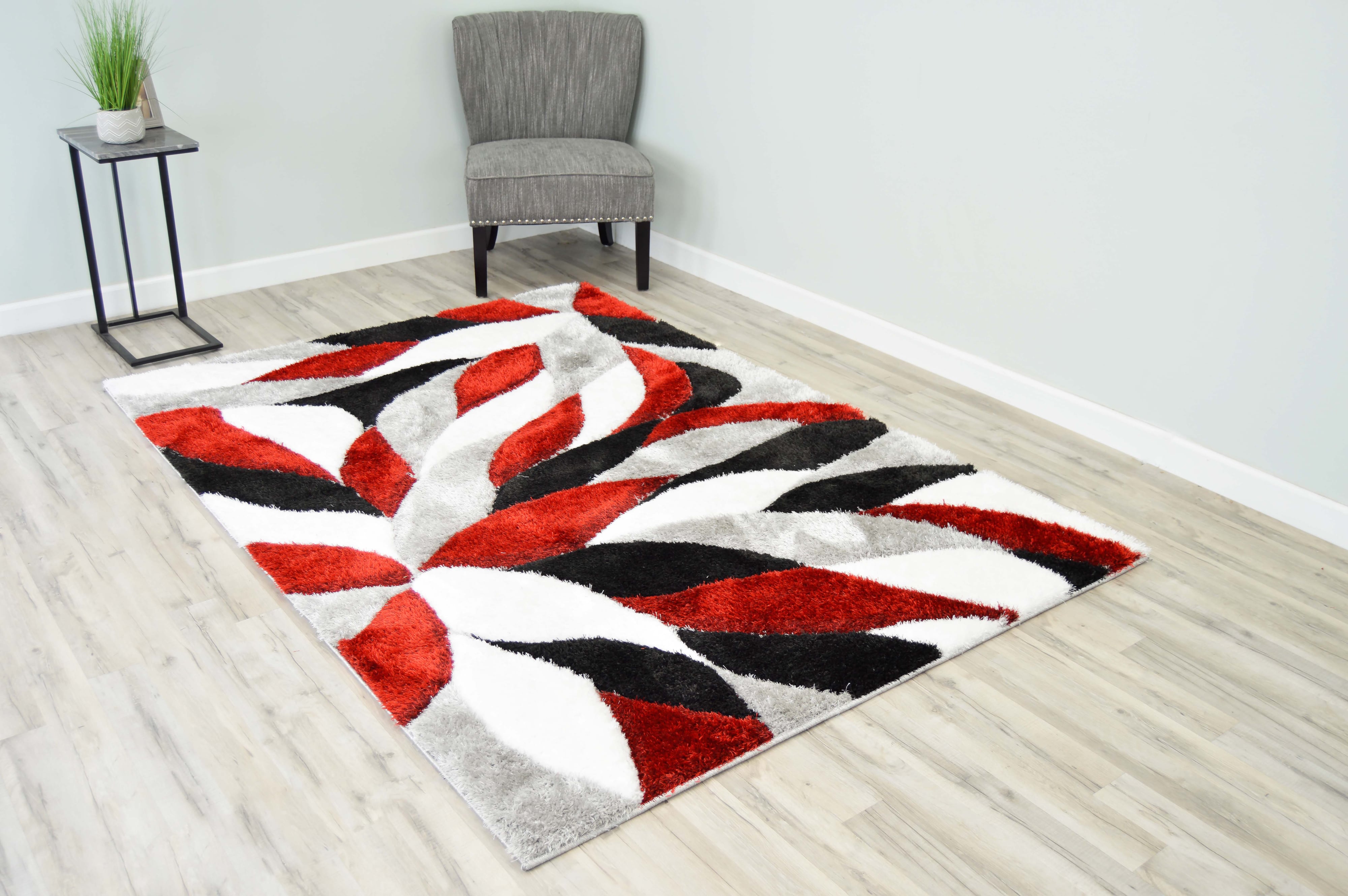 RugRu カーペット Jean Pierre Tufted Accent Rug - Light Grey - 26 x 45 Rug