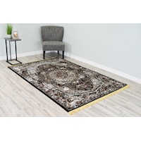 CASABLANCA 2X8 AREA RUG BLACK |