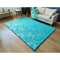 TURQUOISE GOLD 7X10 AREA RUG |