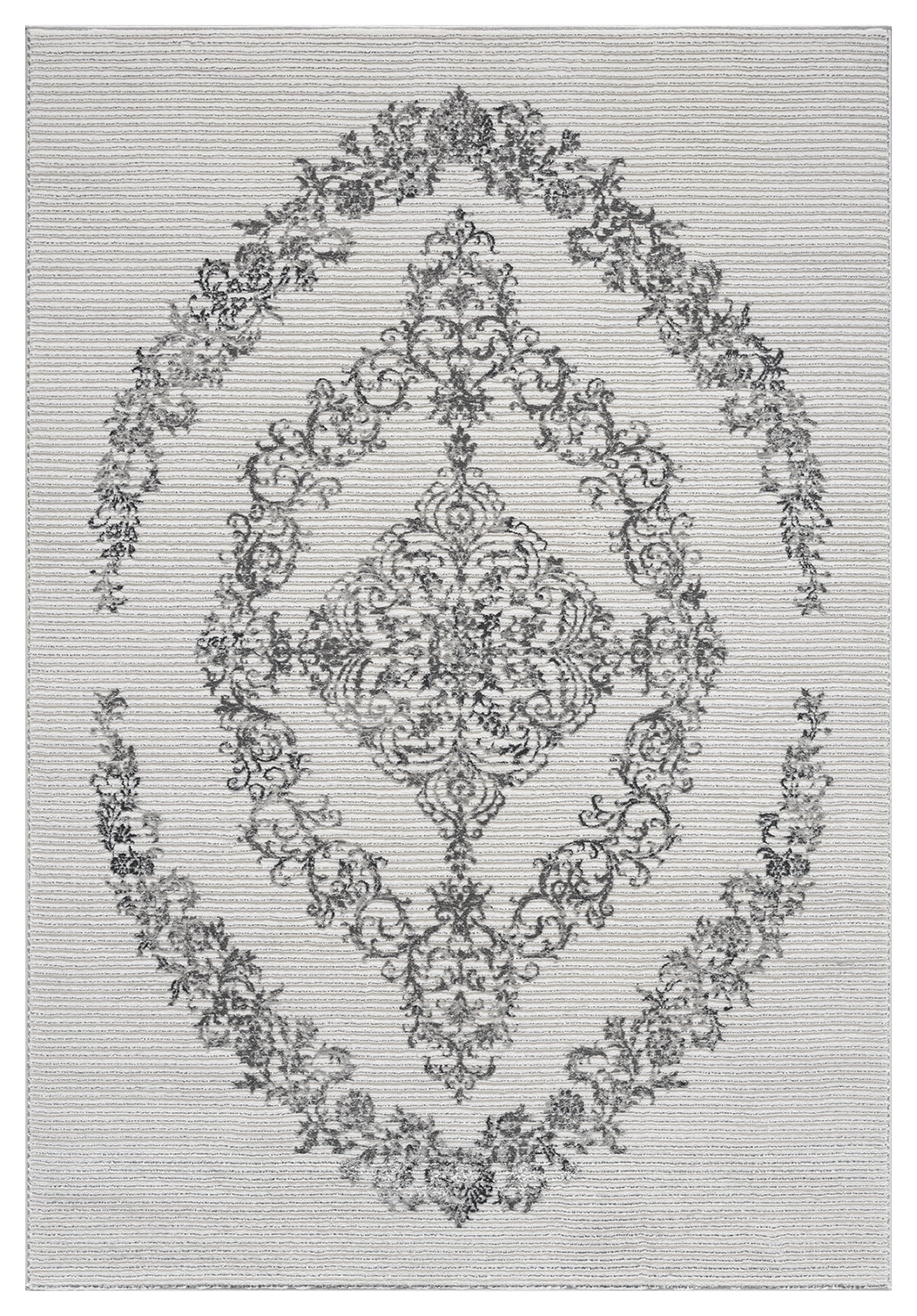 SIGNATURE 2X8 GREY AREA RUG., |