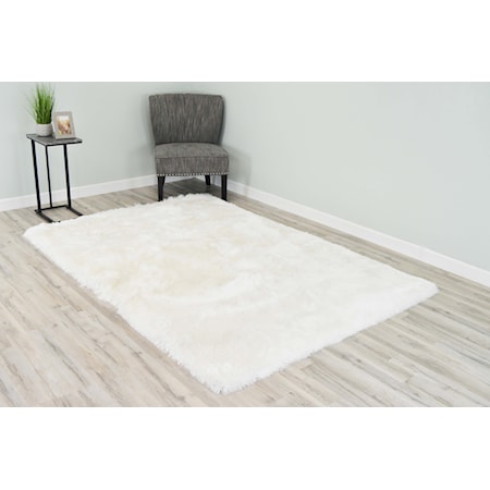 5X8 MEILIN WHITE AREA RUG |