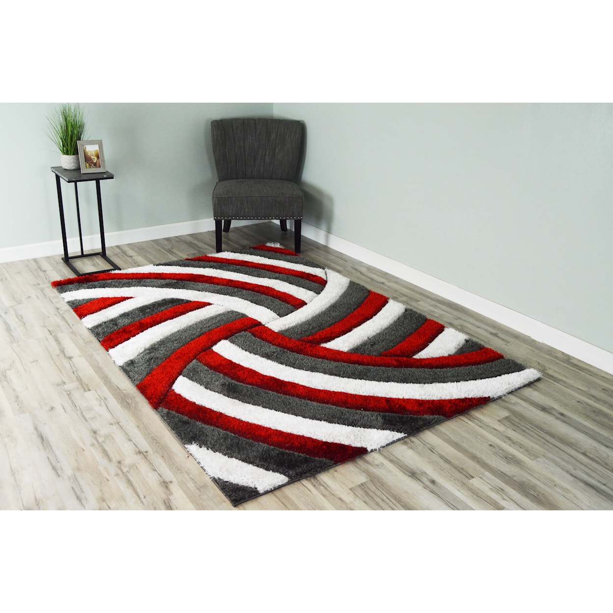 Zinatex 4D Shaggy 8X11 SHAGGY RED AREA RUG |