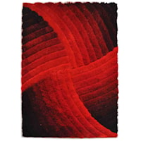 5X8 RED AREA RUG 3D |