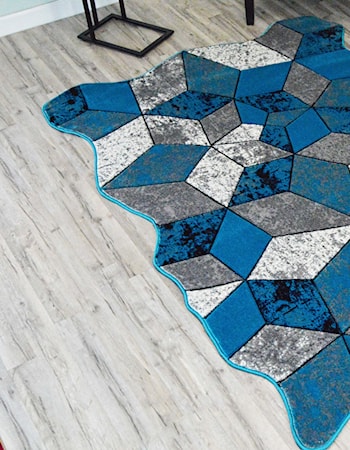 TWIST 5X8 TURQUOISE AREA RUG |