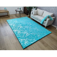 TURQUOISE GOLD 5X8 AREA RUG |