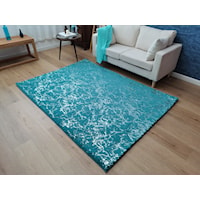 TURQUOISE SILVER 5X8 AREA RUG |