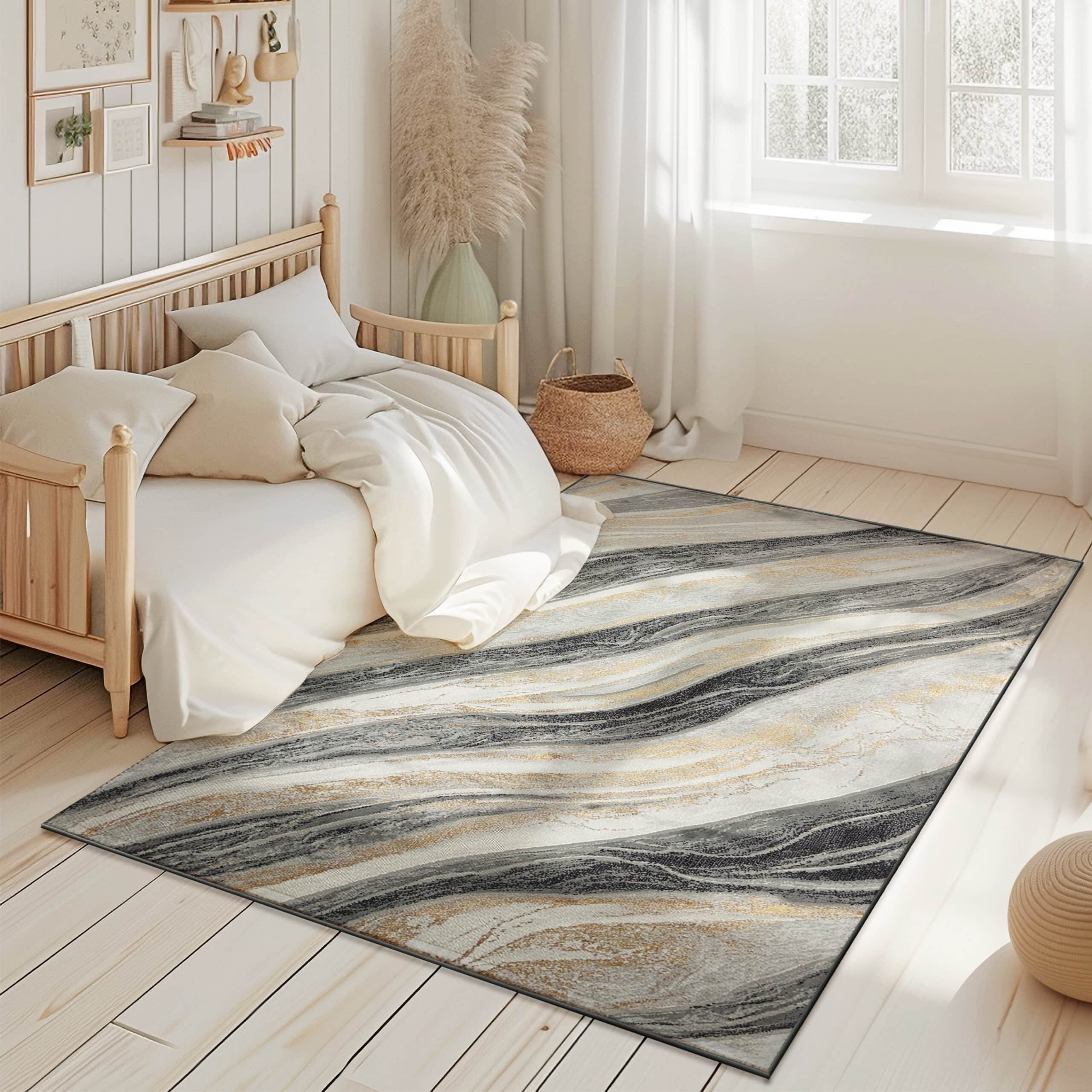 MARBLE 2X8 GREY AREA RUG.. |