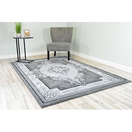 5X8 GLAMOUR CHARCOAL AREA RUG |