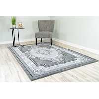 5X8 GLAMOUR CHARCOAL AREA RUG |