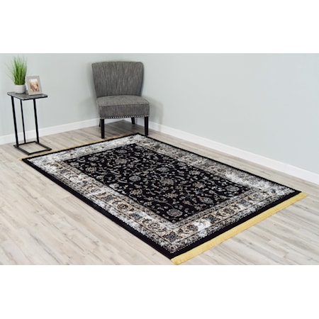 CASABLANCA 8X11 BLACK AREA RUG |