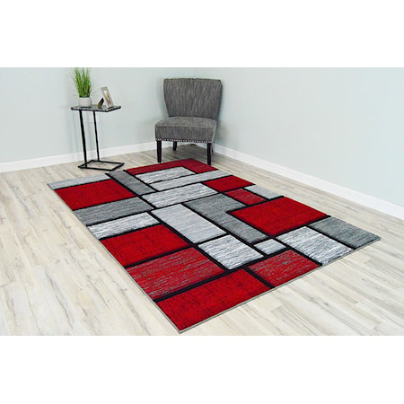 PREMIUM 8X11 AREA RUG RED |