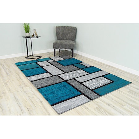 PREMIUM 8X11 TURQUOISE AREA RUG |